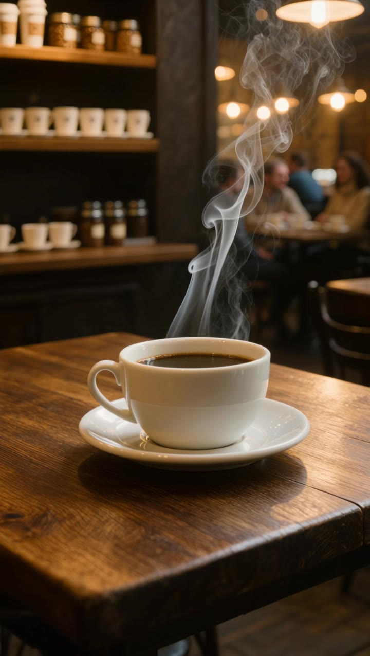 Coffee in motion aesthetic short - art and motion AI video