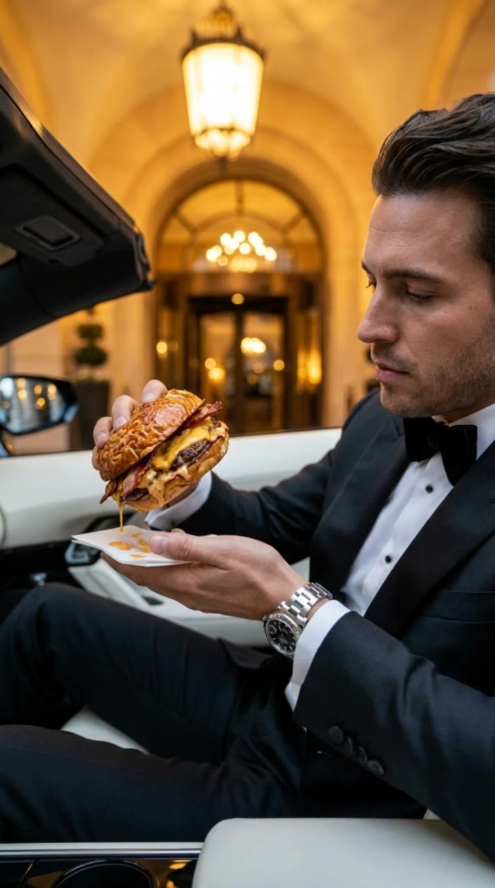 Perfect Aggressive Burger Bite - burger desktop wallpaper AI video