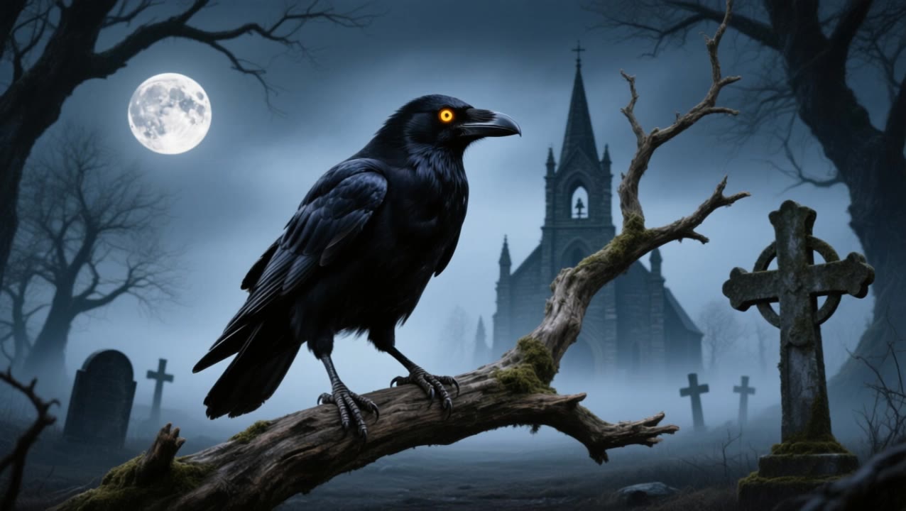 The Raven - flying raven tattoo AI video