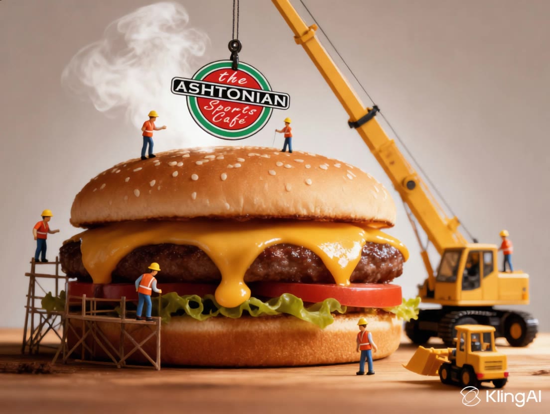 Mini Burger Construction - burger scene AI video