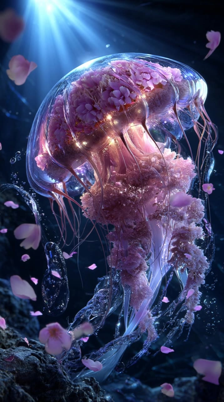 Kling AI work 296581486304304 - jellyfish aesthetic AI video