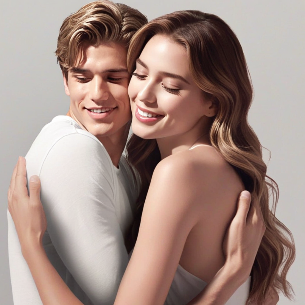 Kling AI work 258034400 - hug scene AI image