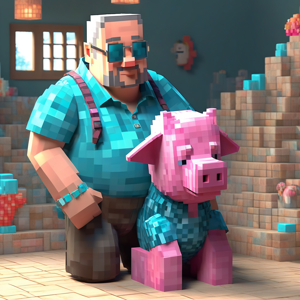Kling AI work 299685448302216 - image to minecraft pixel art AI image