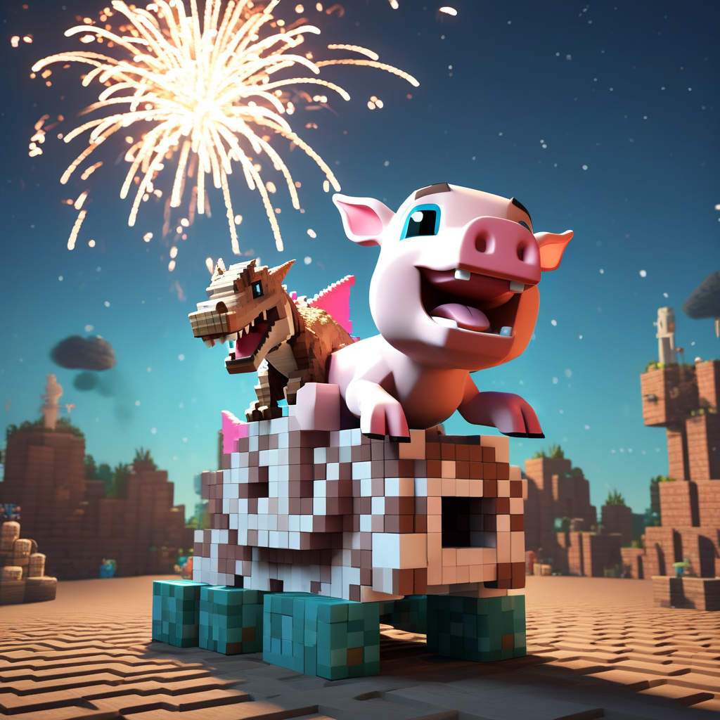 Kling AI work 299684718502626 - image to minecraft pixel art AI image