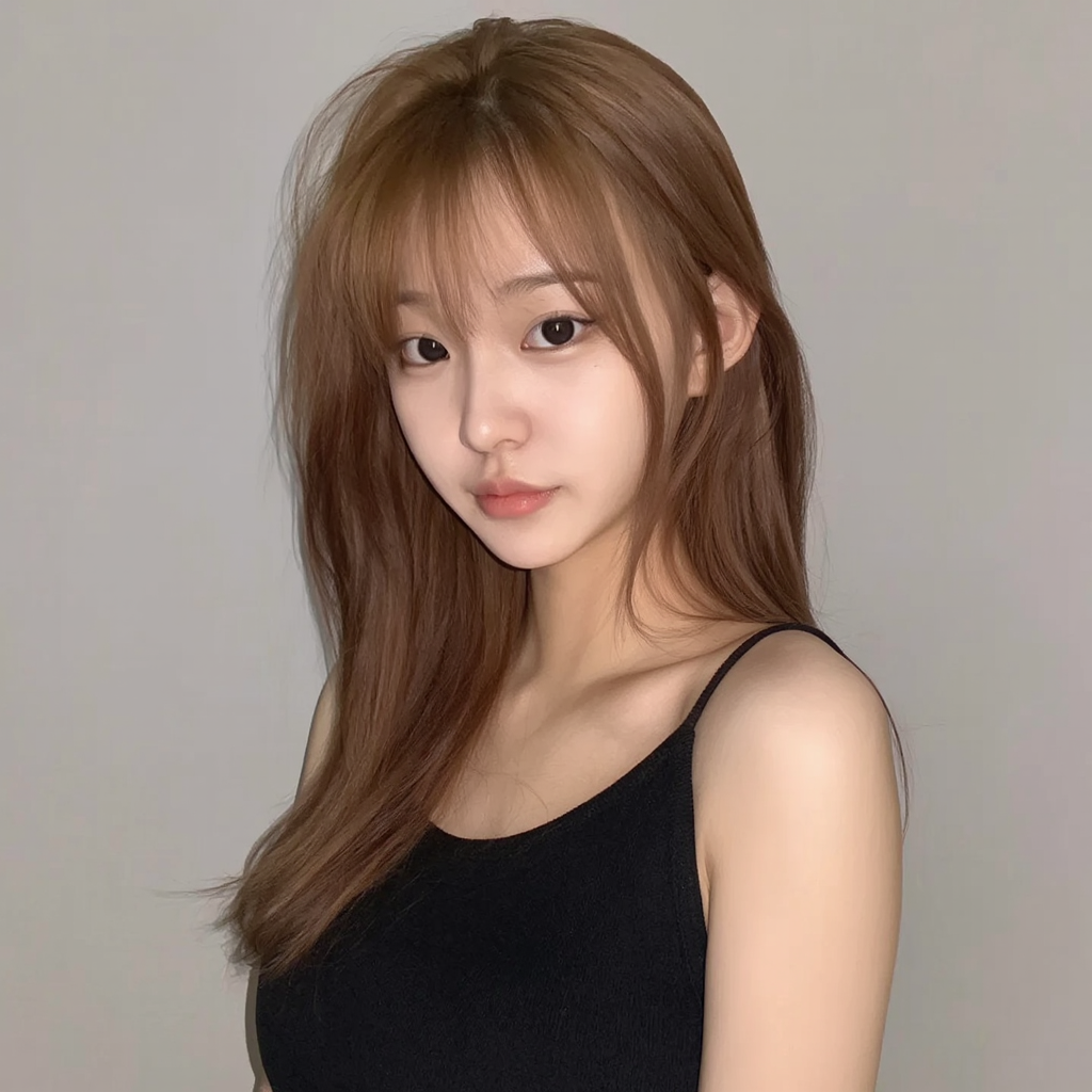 say hi to a member! It’s Saeri💗 - try on hair color virtually AI image