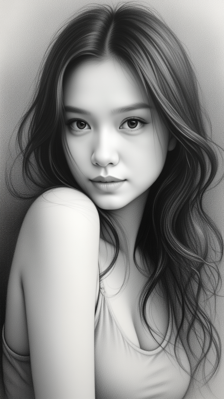 Portrait black and white - rule of thirds photography examples AI image
