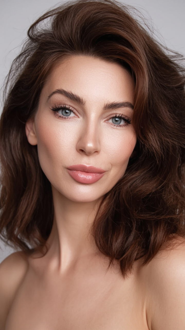 Kling AI work 312455128664591 - dark brown ash hair color AI image