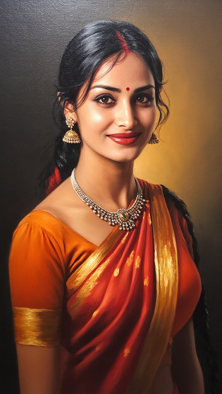 portrait of a lady  - painting model AI image