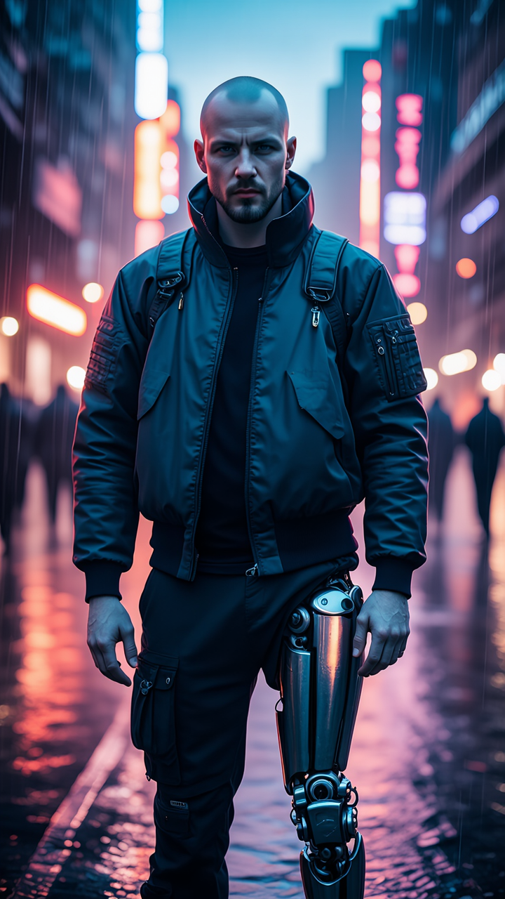 Kling AI work 294757017526554 - fingers cyberpunk AI image
