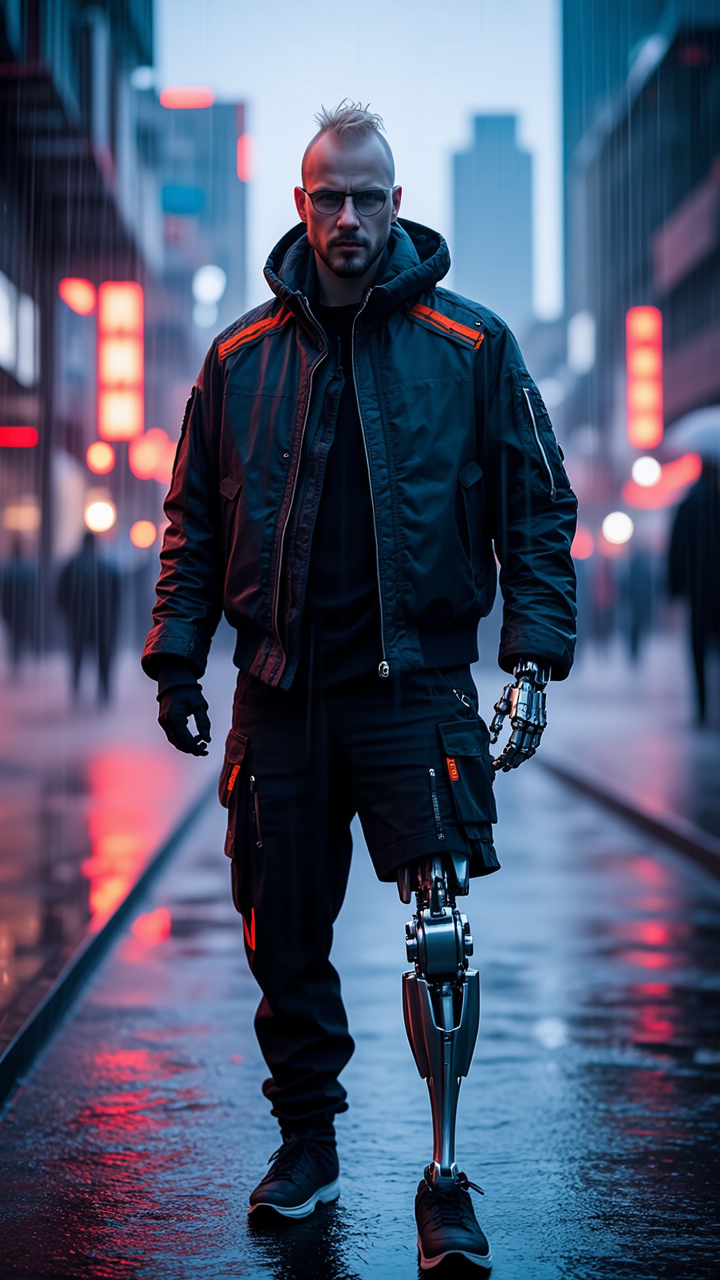 Kling AI work 294757017526568 - fingers cyberpunk AI image
