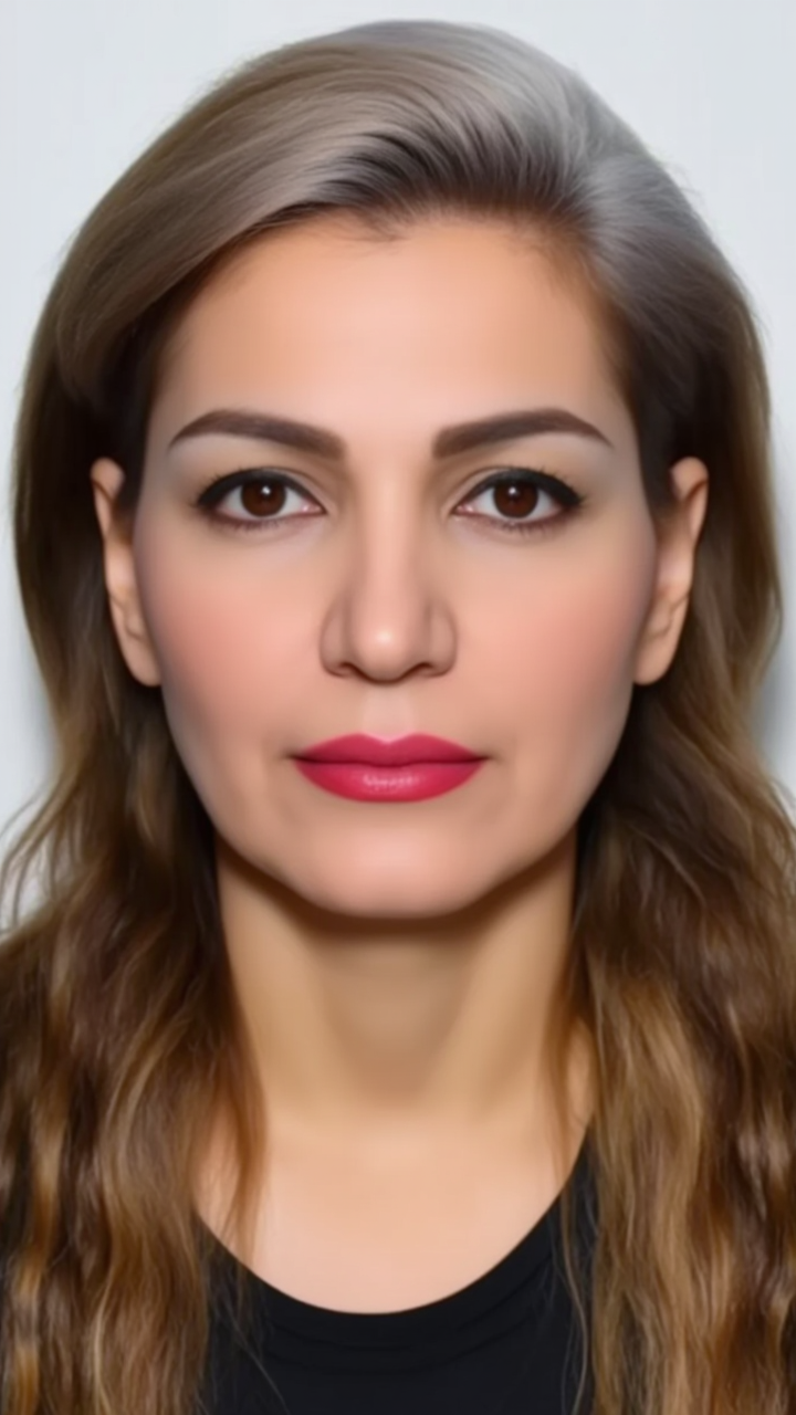 Kling AI work 314927254501842 - hair color light brown with red highlights AI image