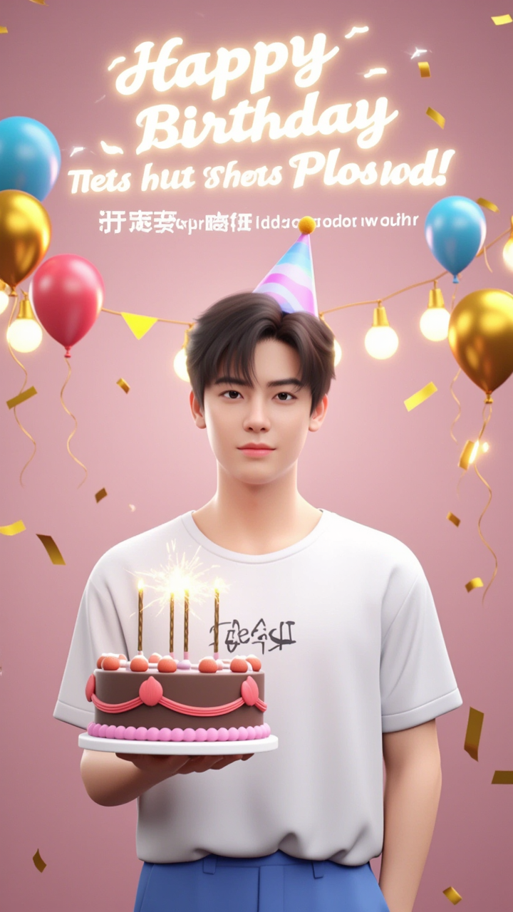 Kling AI work 317741489664849 - free animated happy birthday gif AI image