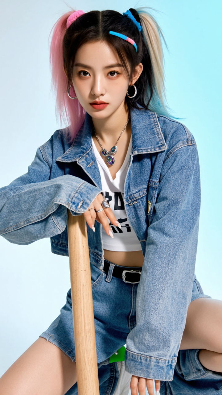 Kling AI work 311076153524734 - blonde roots dark hair AI image
