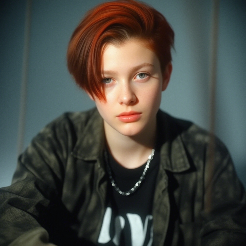 Kling AI work 308459610665841 - red hair filter AI image