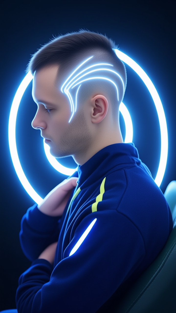 Kling AI work 314630879502982 - design haircut taper AI image