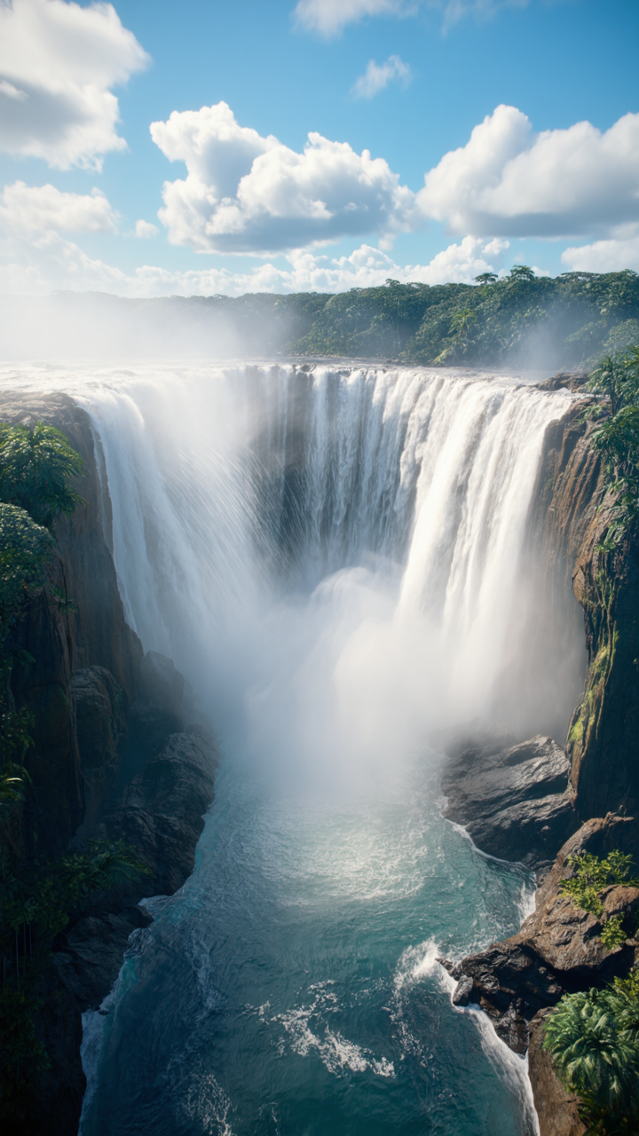 Kling AI work 311095008520557 - motion waterfall picture AI image