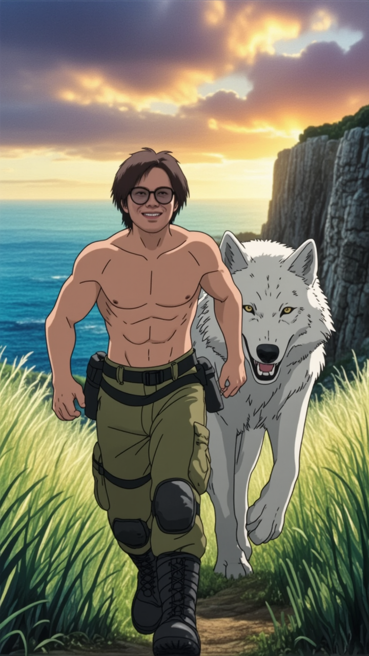 Kling AI work 308923725500503 - studio ghibli clouds AI image