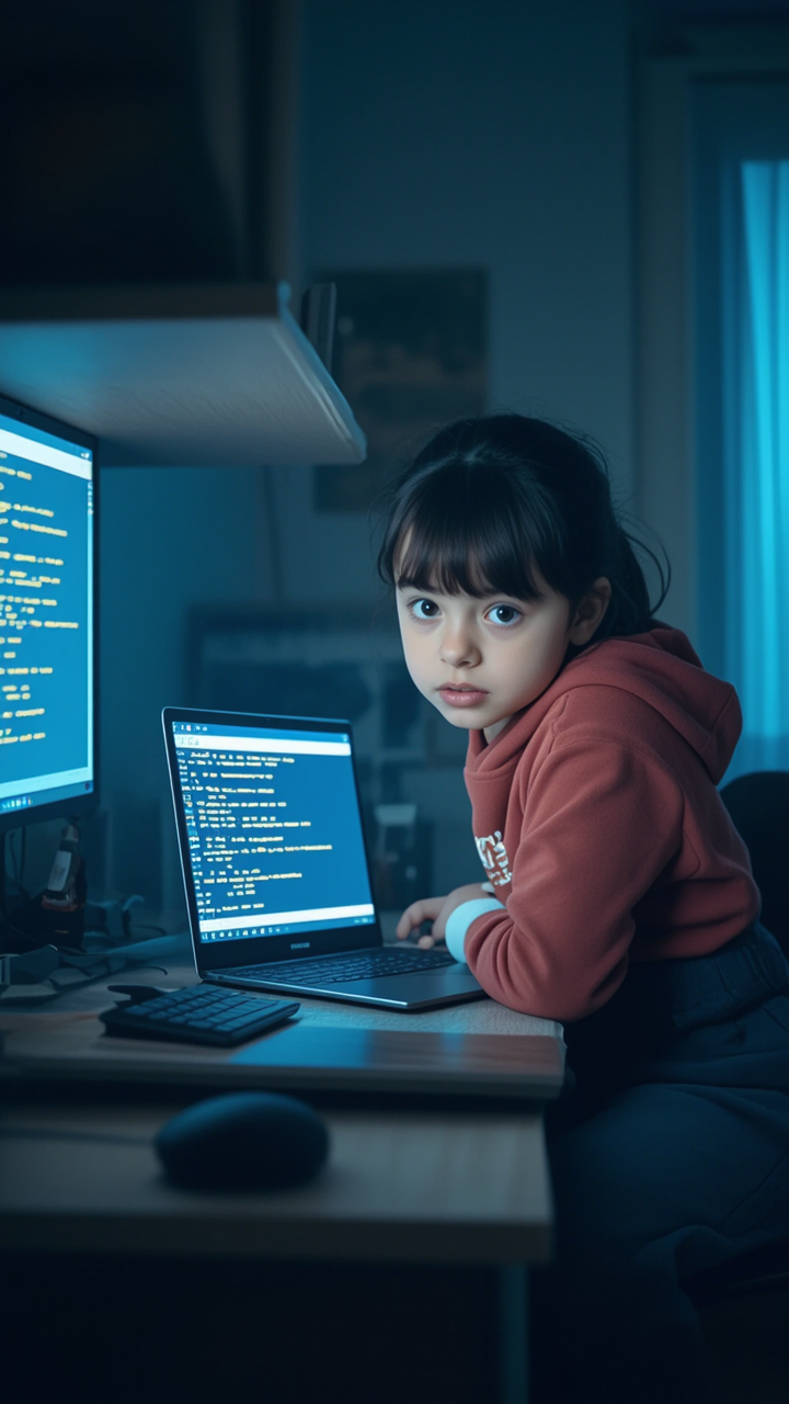 software engineer - shaky laptop screen AI image