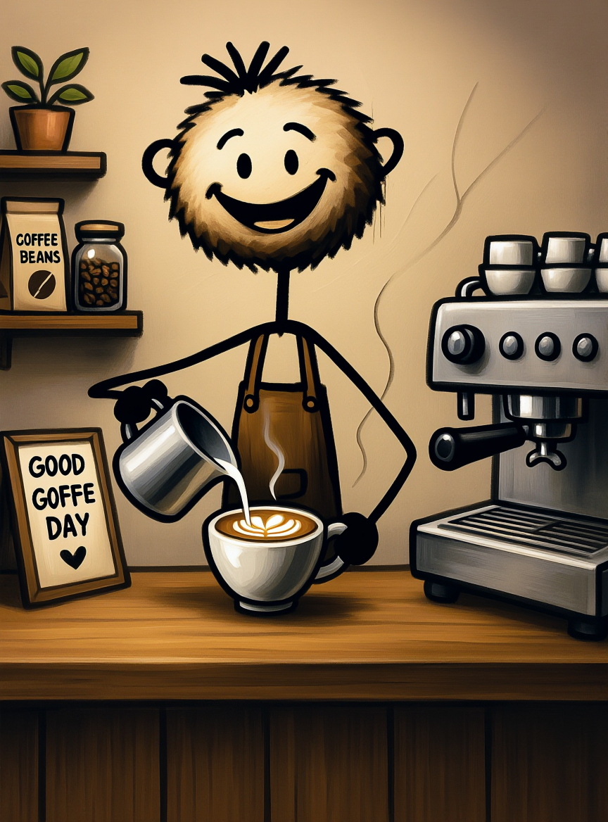 Kling AI work 317109902528147 - coffee animation AI image