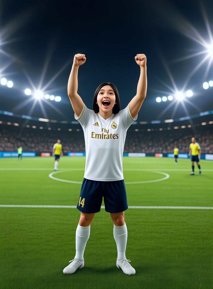 Kling AI work 305755565505186 - football fans celebration AI image