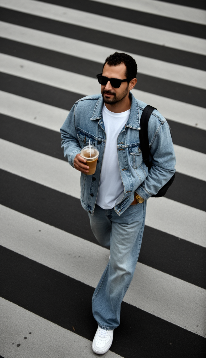 Kling AI work 319863124616836 - shoulder length mens haircuts AI image