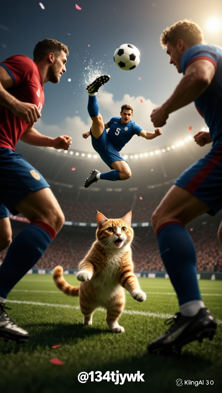 Kling AI work 313729110664309 - bicycle kick AI image