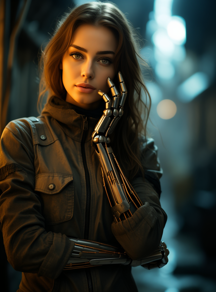 Kling AI work 296036972663779 - fingers cyberpunk AI image