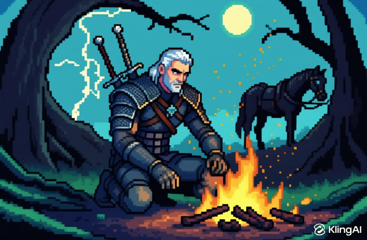 Kling AI work 300012983652772 - image to minecraft pixel art AI image
