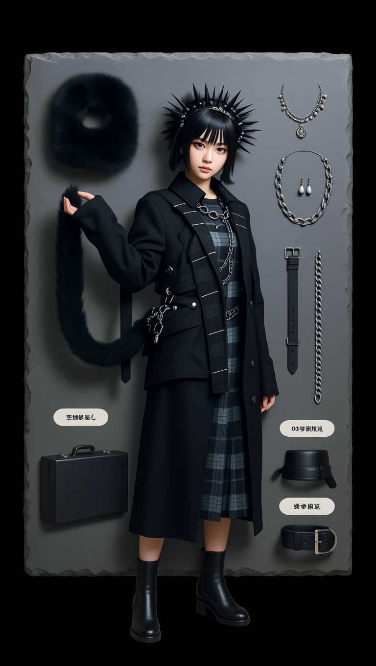 A fashion mood board collage - create mood board AI image