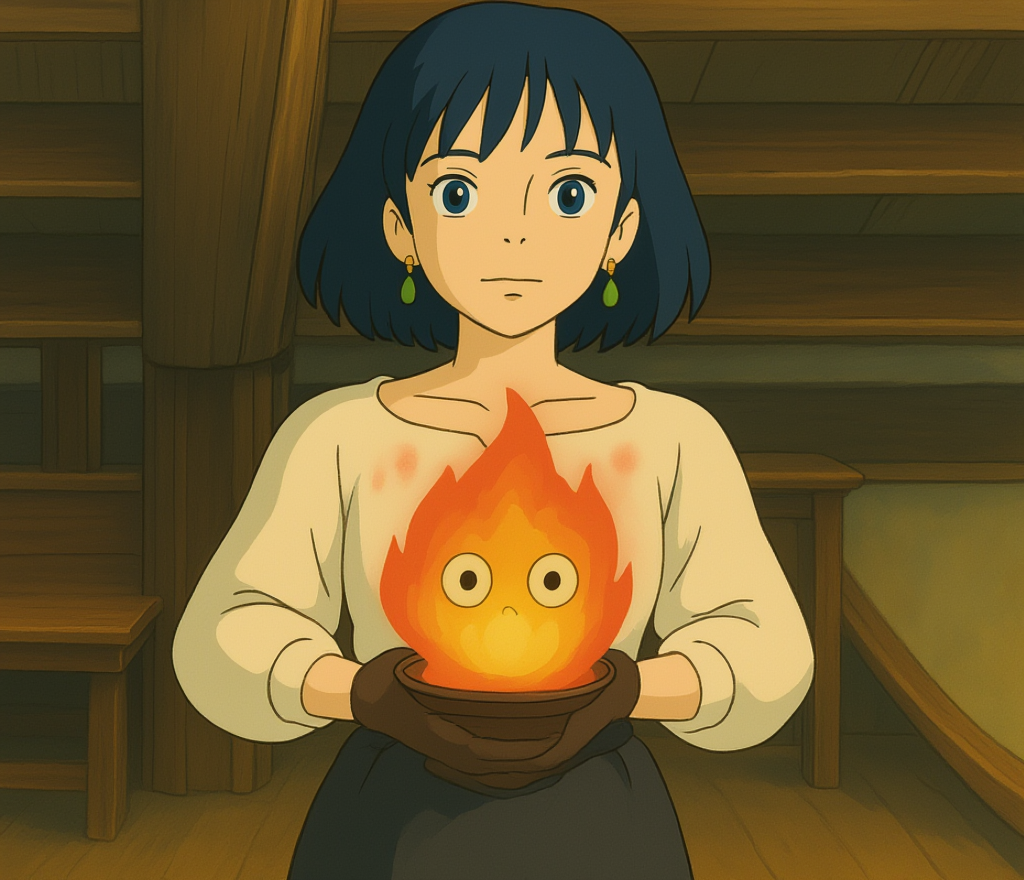 Little Howl from Howl’s Moving C - studio ghibli style ai image generator AI image