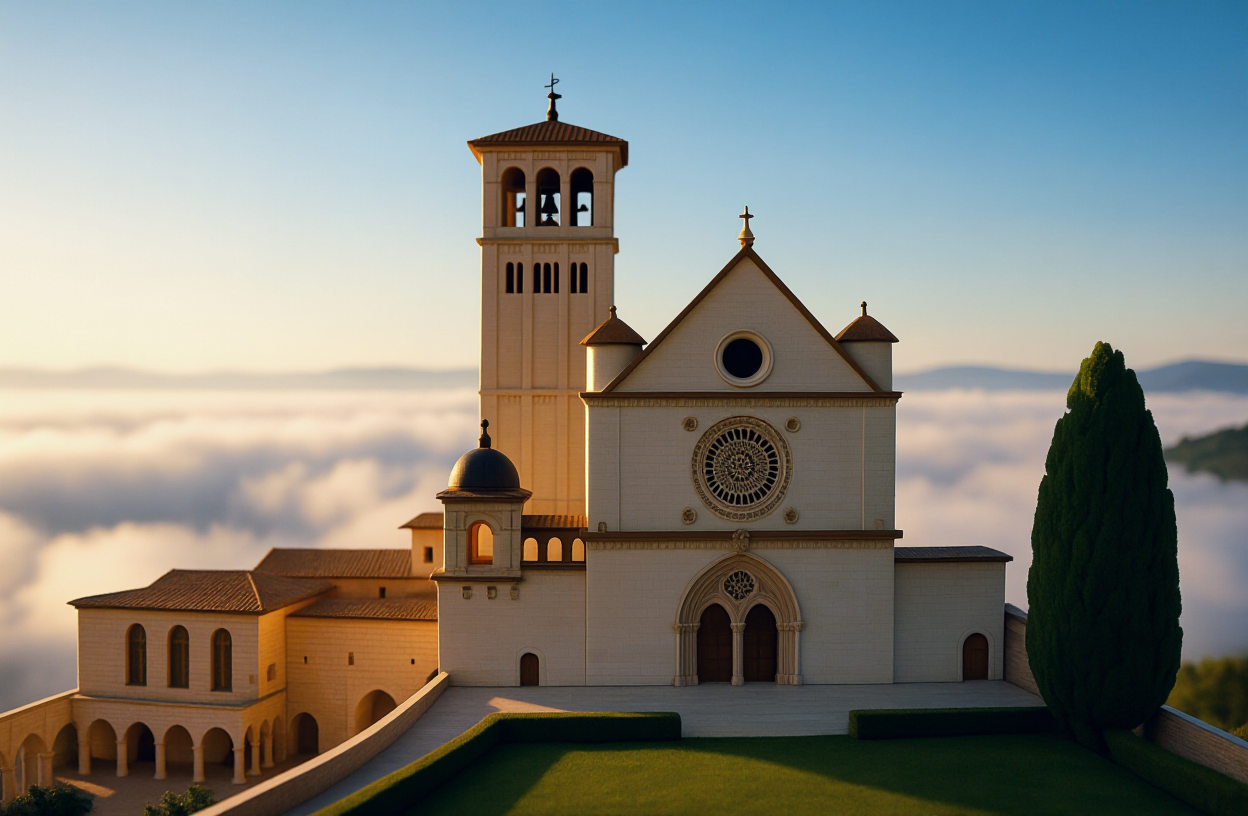 Assisi miniature diorama - miniature ai image AI image