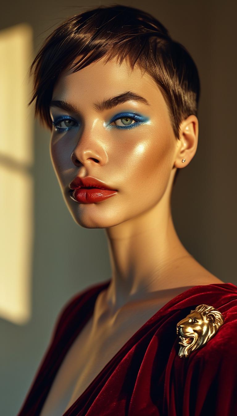 Scarlet Crop Couture - textured crop cut AI image