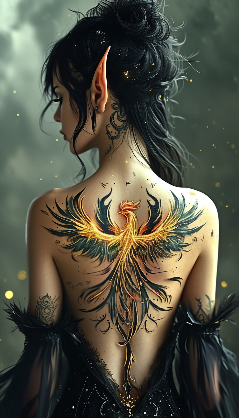 Kling AI work 300605150525987 - name style for tattoo AI image