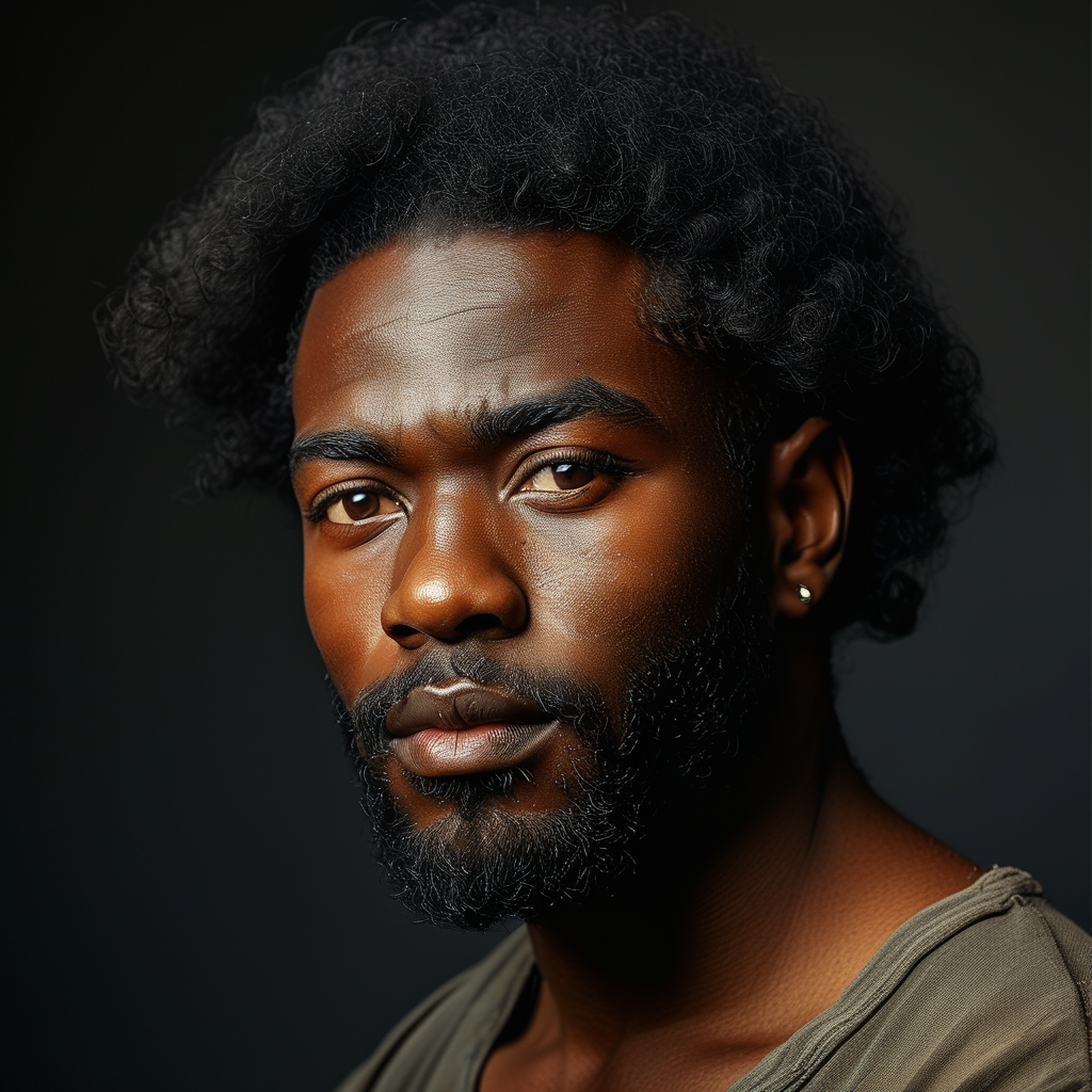 Profile picture of a black man - random profile picture generator AI image