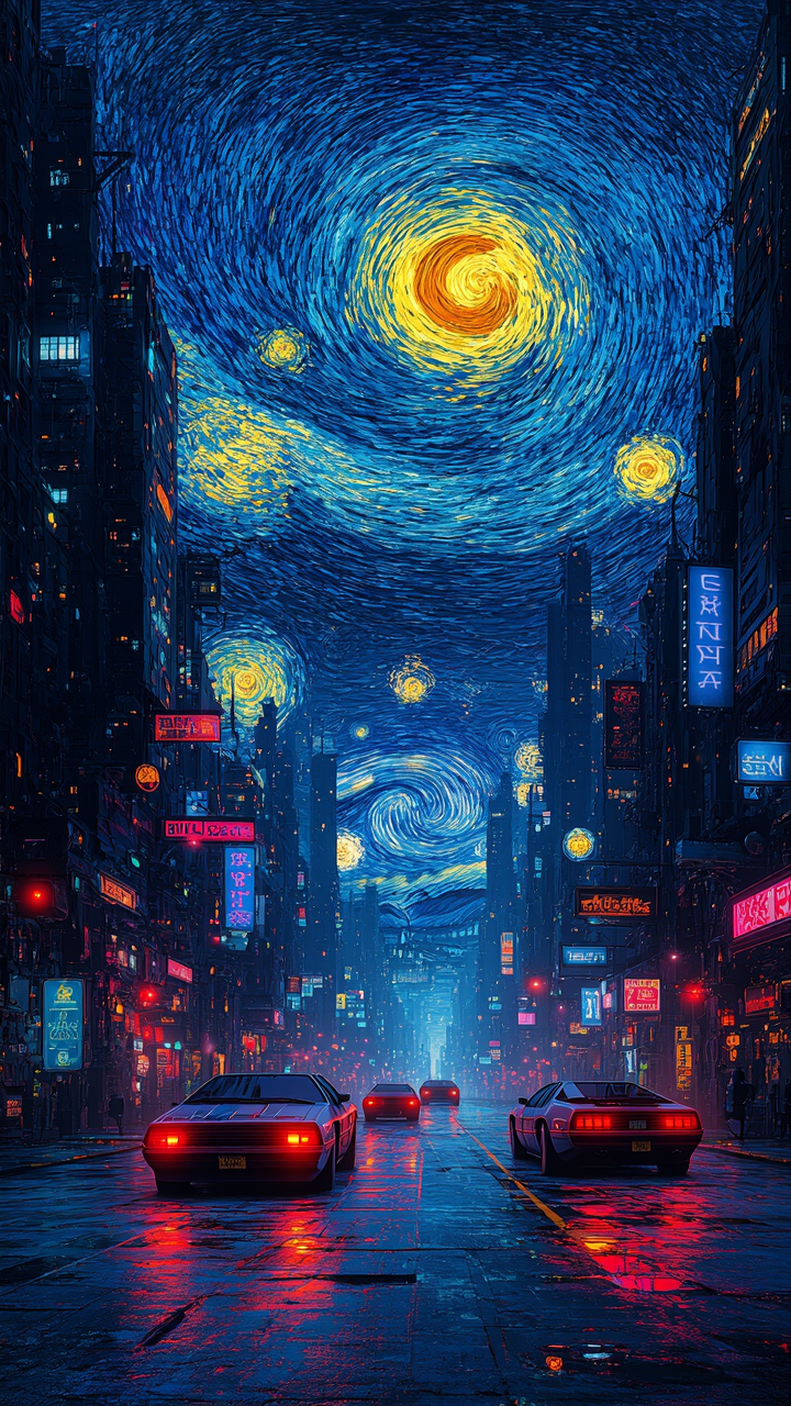 Van Gogh's 'Starry Night - reimagine ai AI image