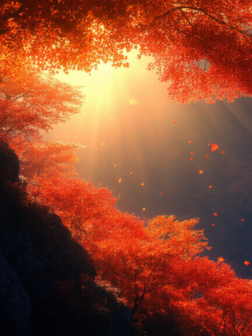 Kling AI work 298399243658872 - maple leaves clip art AI image