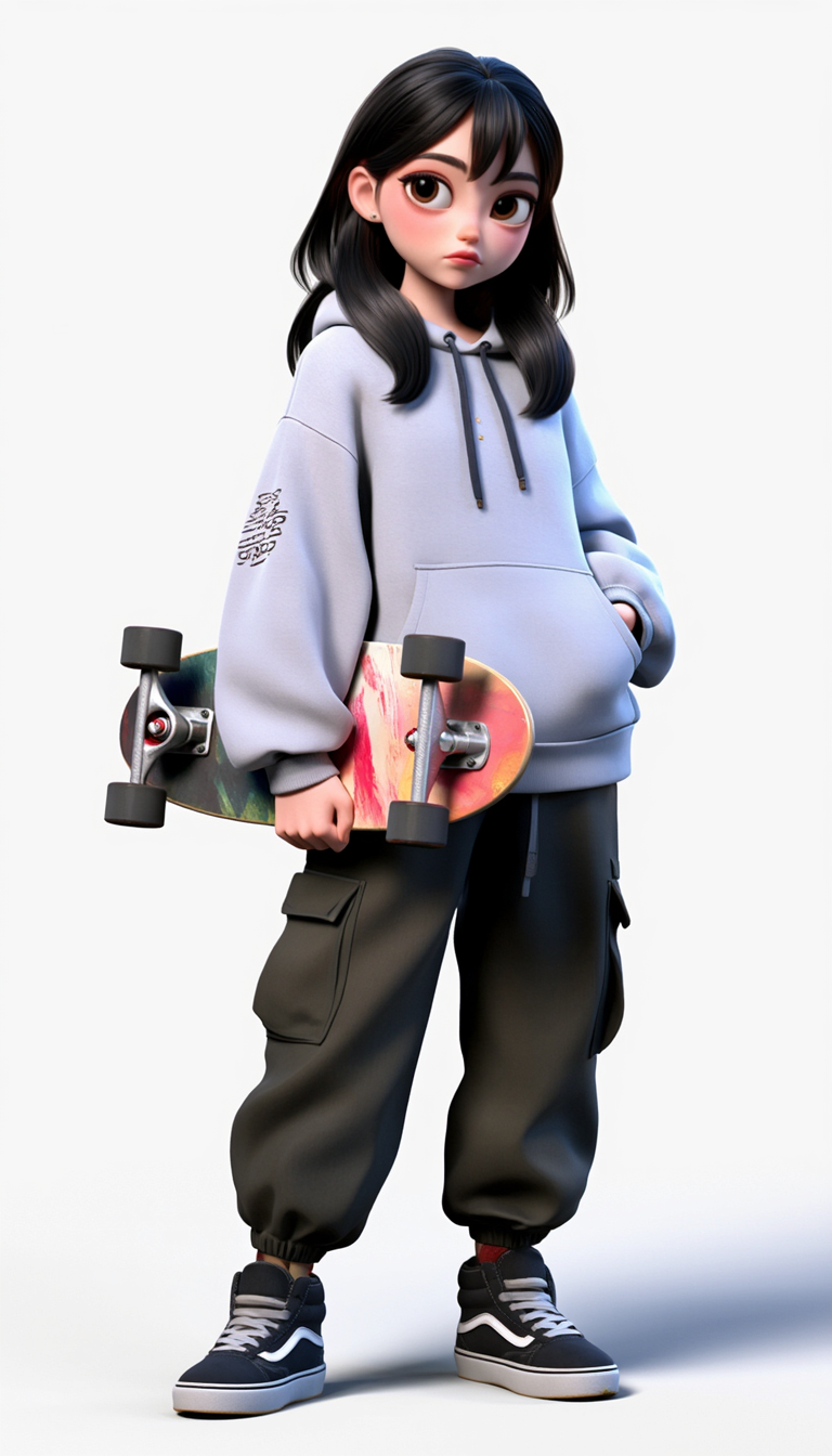 Kling AI work 300024686525790 - animated female characters AI image