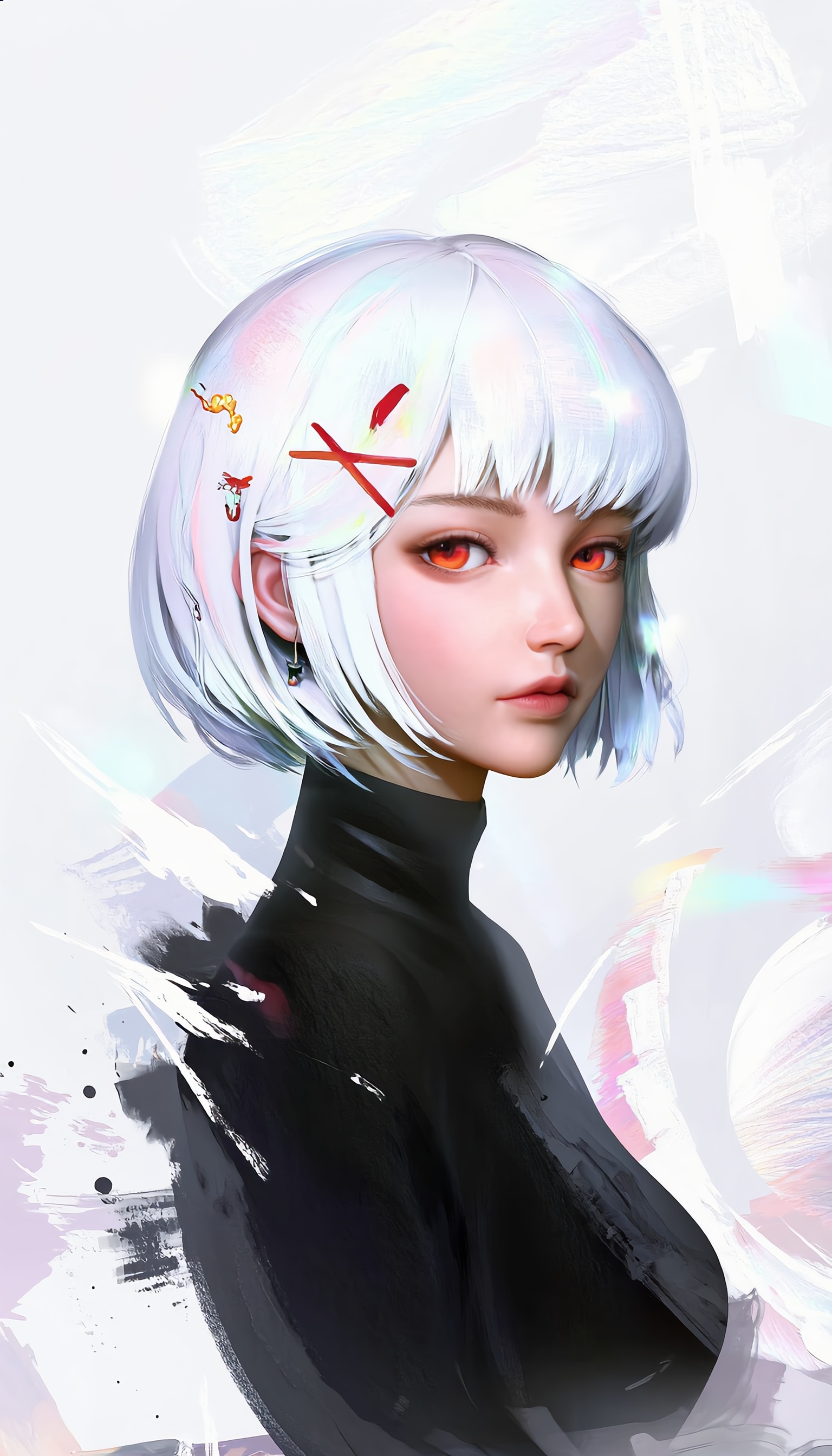 Kling AI work 286071901651805 - flat render vs render color skin digital painting AI image