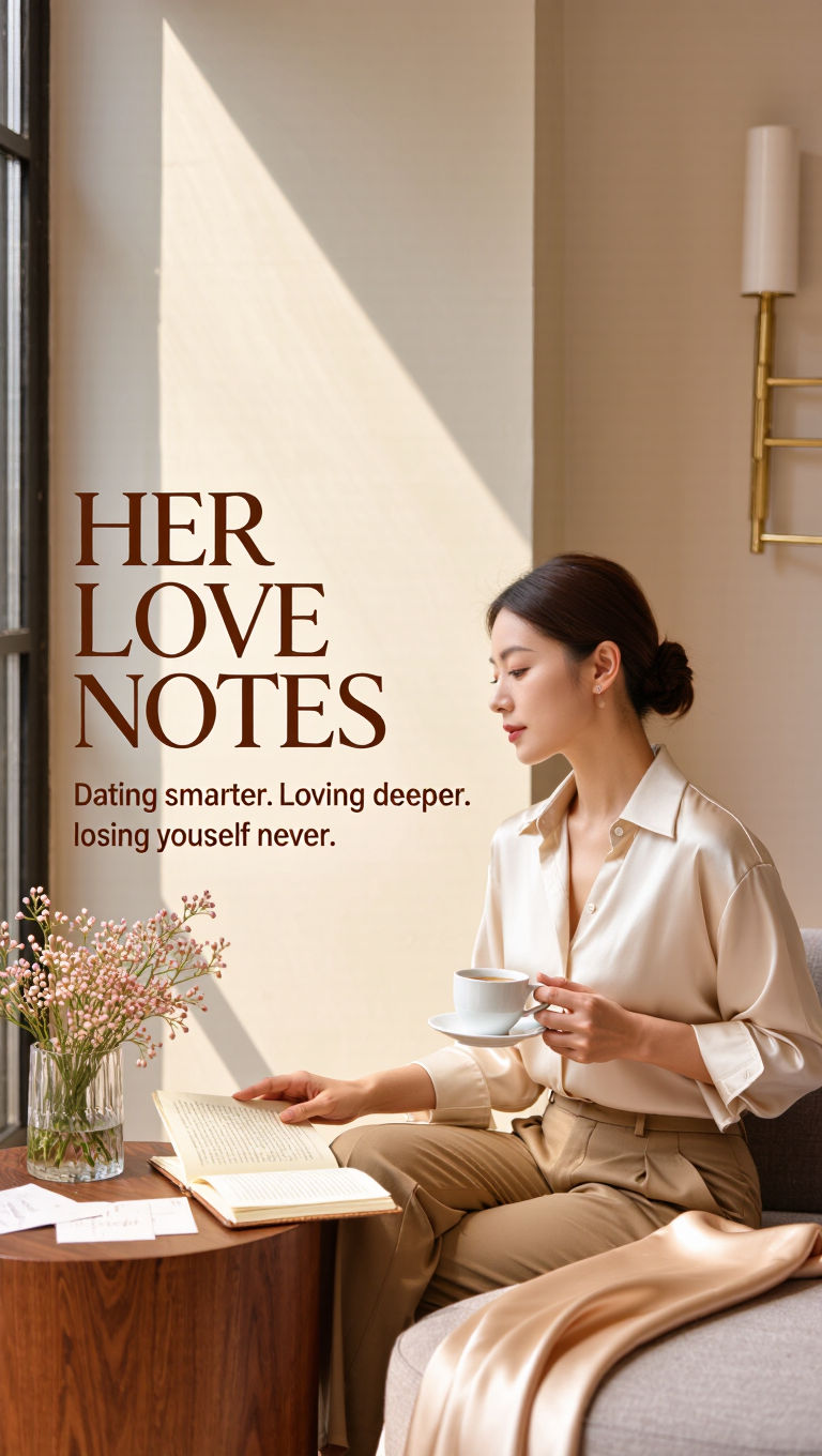 Her Love Notes  - facebook cover image generator AI image