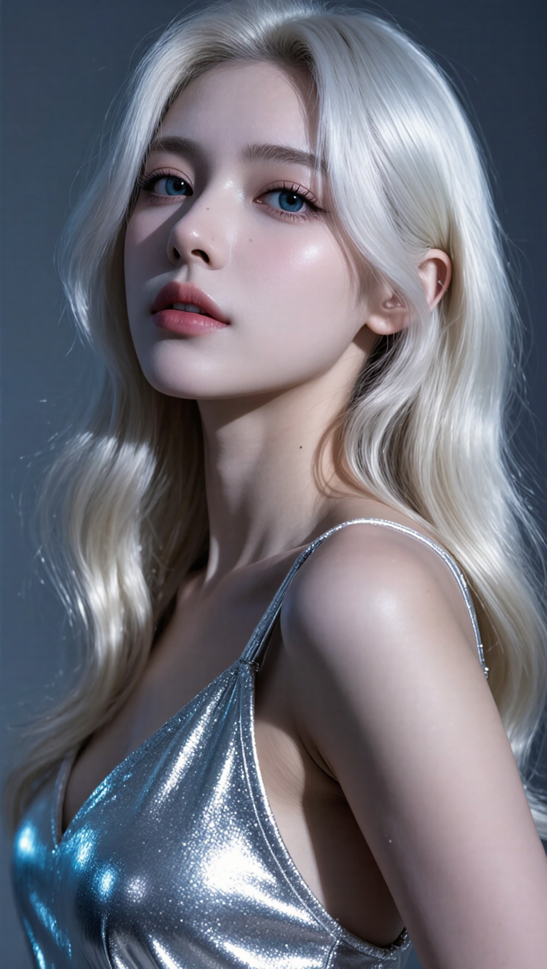 Kling AI work 298233993504178 - ash blonde platinum blonde AI image