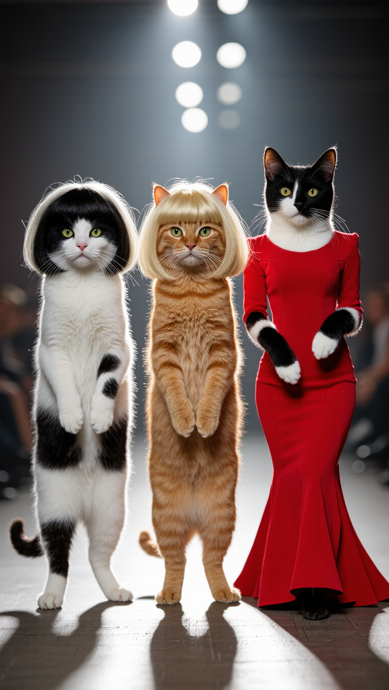 Ready, Cats Dance - ai cats AI image