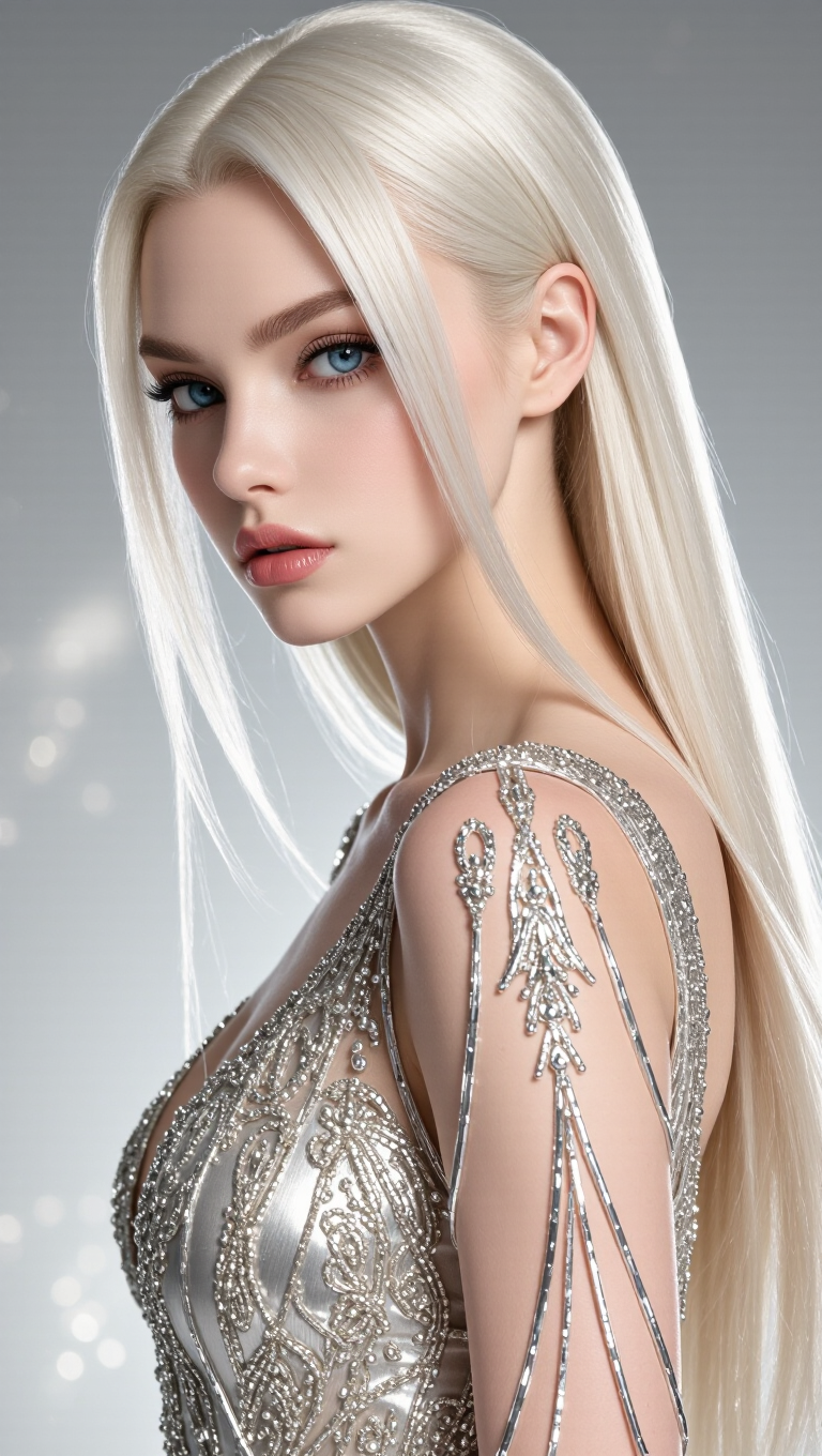 Kling AI work 298234449612069 - ash blonde platinum blonde AI image