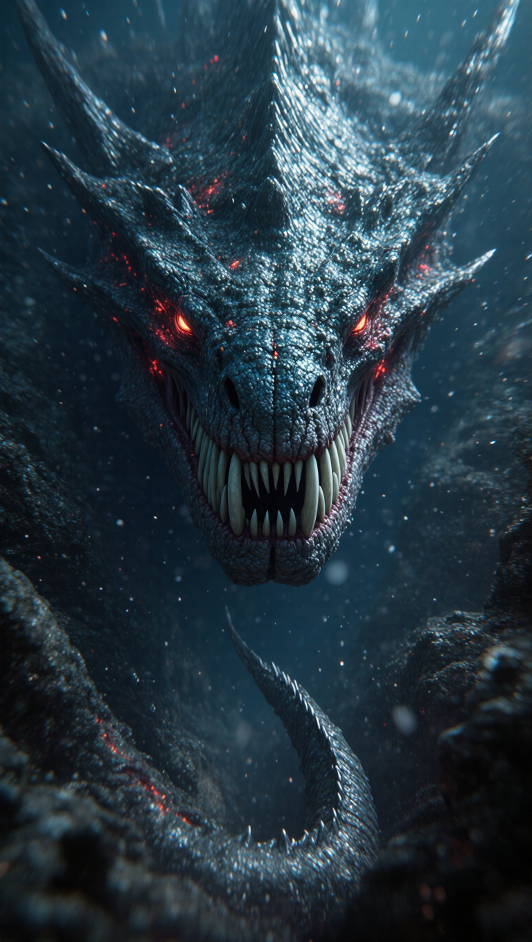 Water Monster - scarred scale AI image