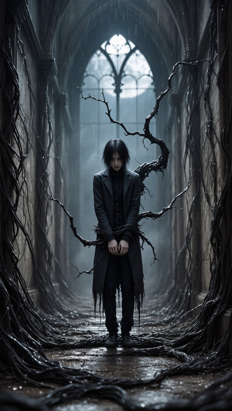 Kling AI work 310252393504805 - black tendrils AI image