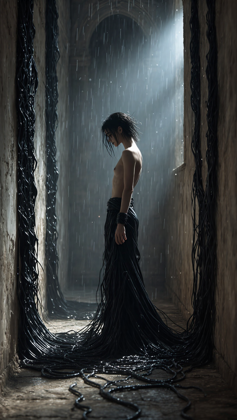 Kling AI work 310252393527802 - black tendrils AI image