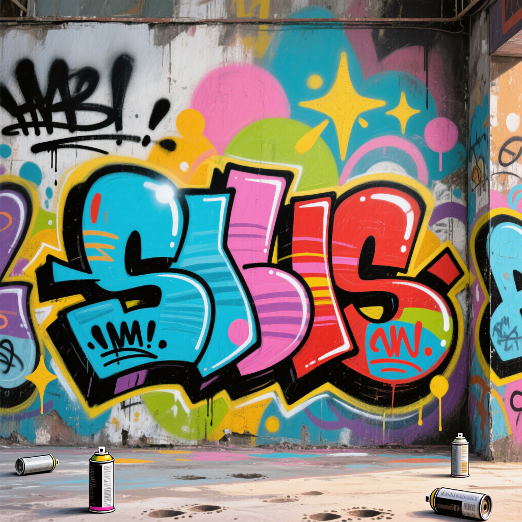 Kling AI work 317284404520106 - create graffiti text AI image
