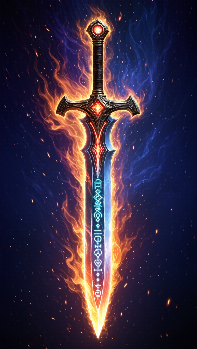 new fire sword - balloon modelling sword AI image