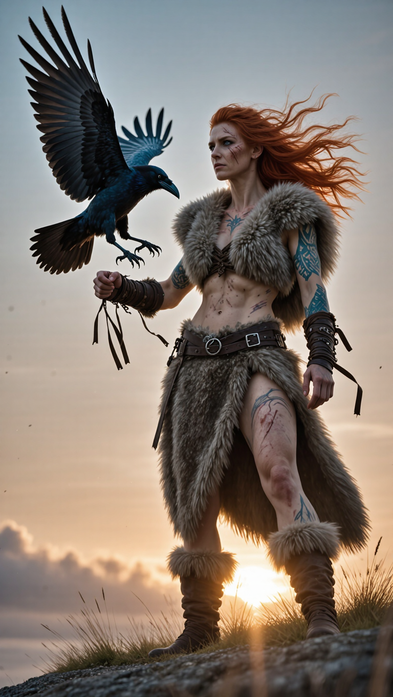 Kling AI work 298992713506626 - flying raven tattoo AI image