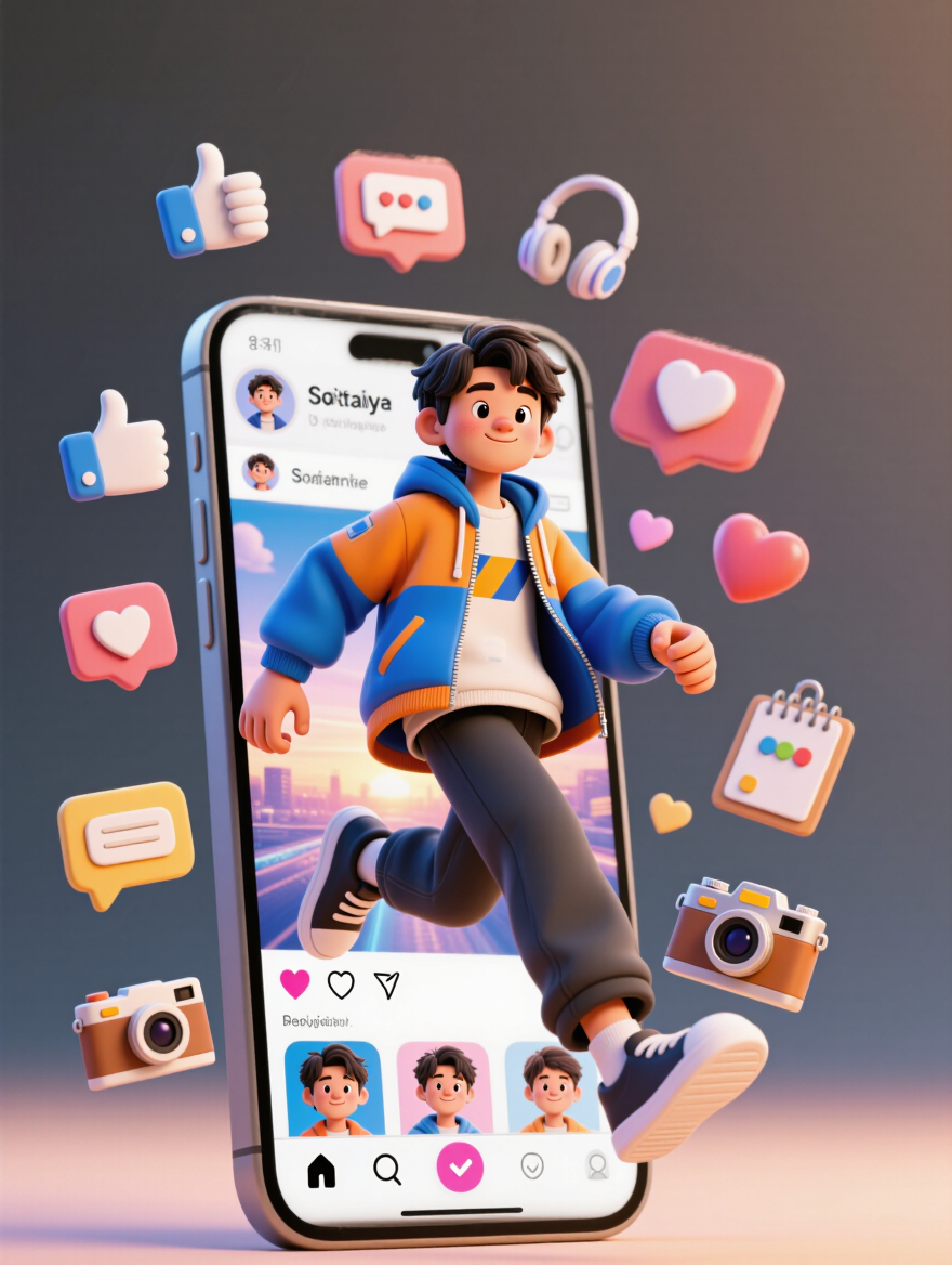 Kling AI work 310132026664023 - social media post dimensions AI image