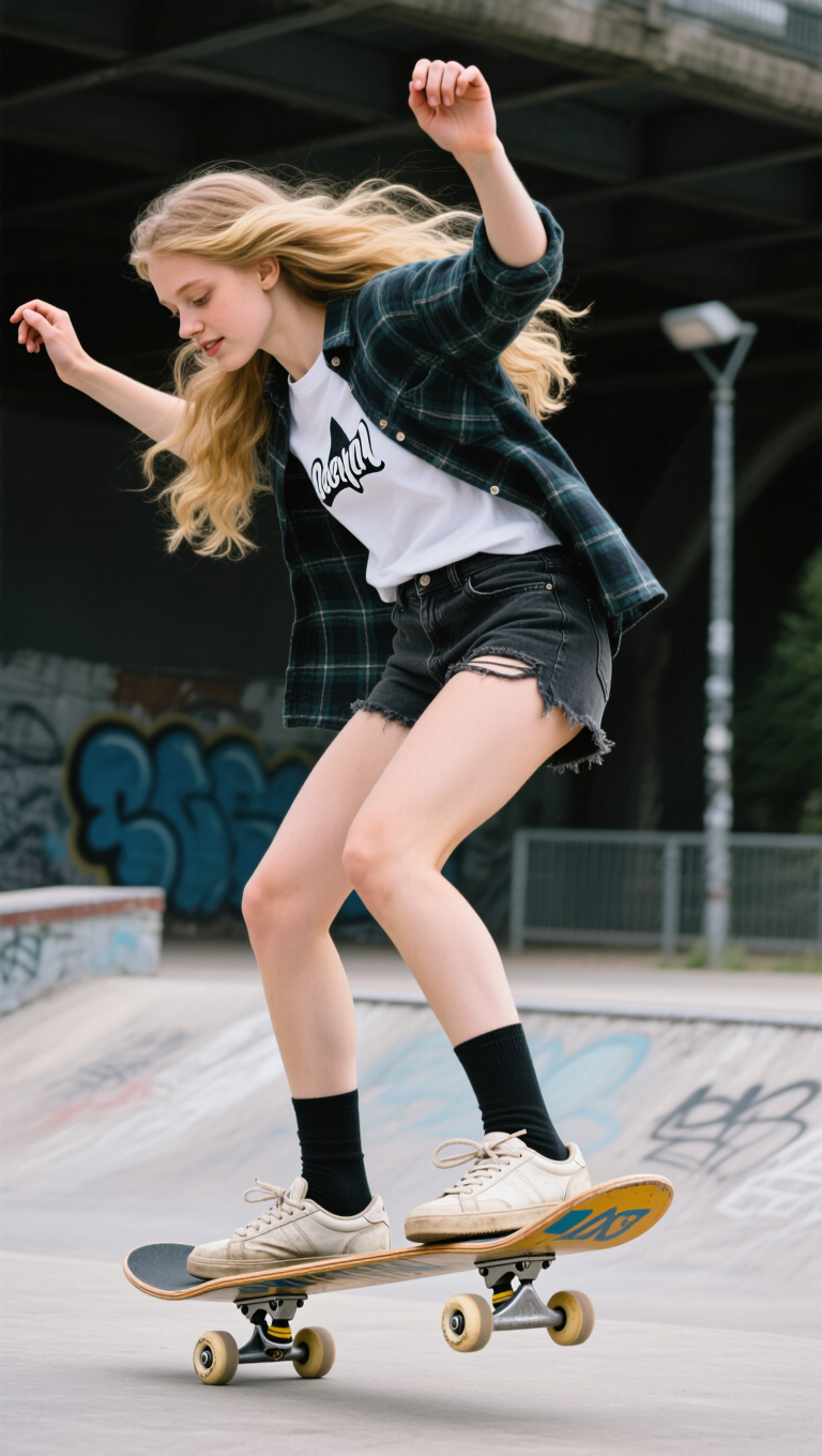Kling AI work 315487680522199 - short grunge haircuts AI image